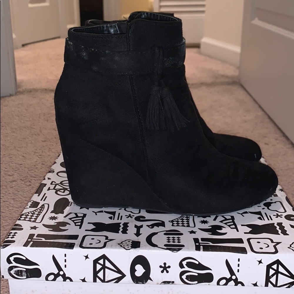 Wedge Suede Bootie